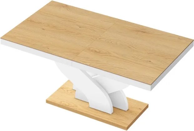 Rozkładany stół z dębowym dekorem na blacie Bella Hubertus