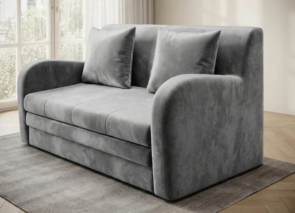 Szara 2-osobowa sofa ARIO, rozkładana