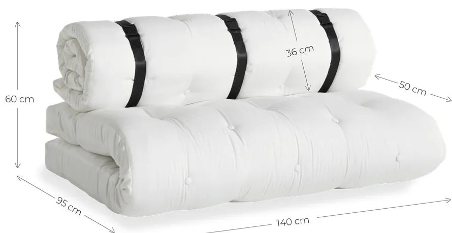 Beżowa sofa rozkładana odpowiednia na zewnątrz Karup Design OUT™ Buckle Up Beige