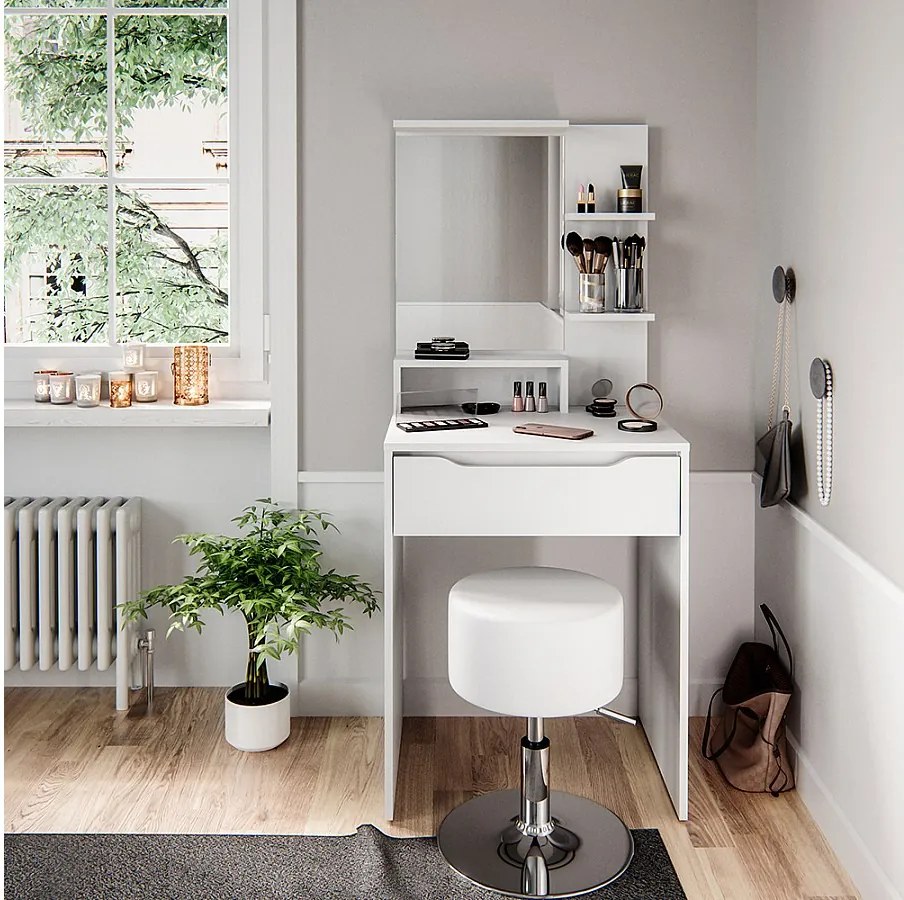 Stół o jamierze biały 60x48x142.7 ruben