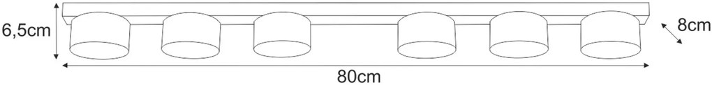 Lampa sufitowa punktowa czarna F6-E74