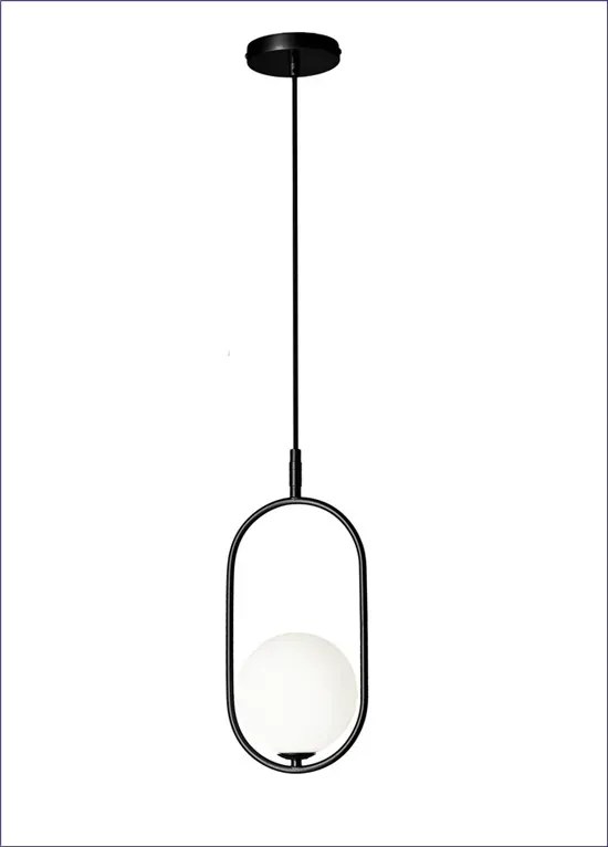 Czarna wisząca lampa w stylu glamour - M083 Gisso