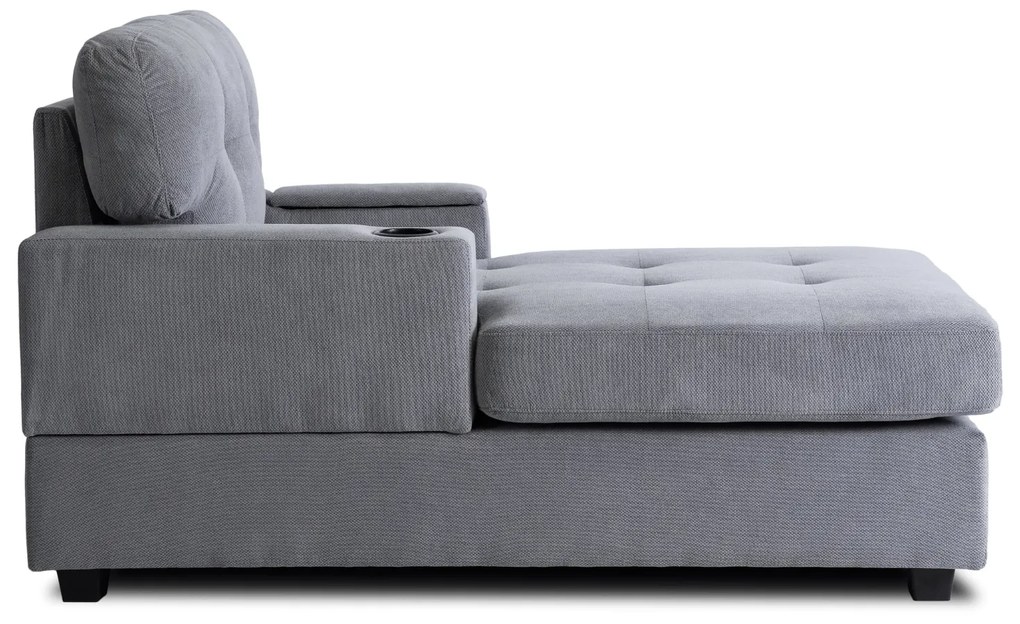 Fotel Wypoczynkowy Sofa NEO Szary Tapicerowany Nowoczesny