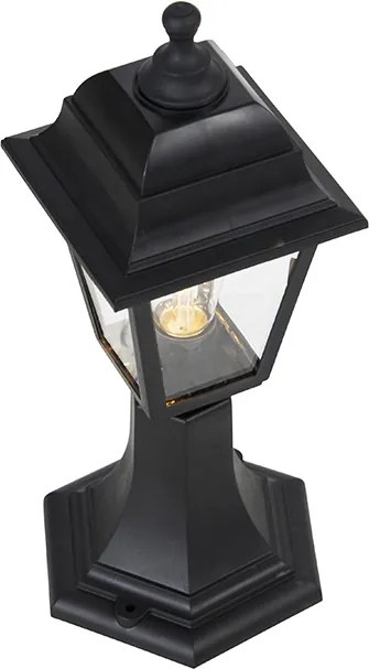 Klasyczny słup ogrodowy czarny 44 cm IP44 - Capital