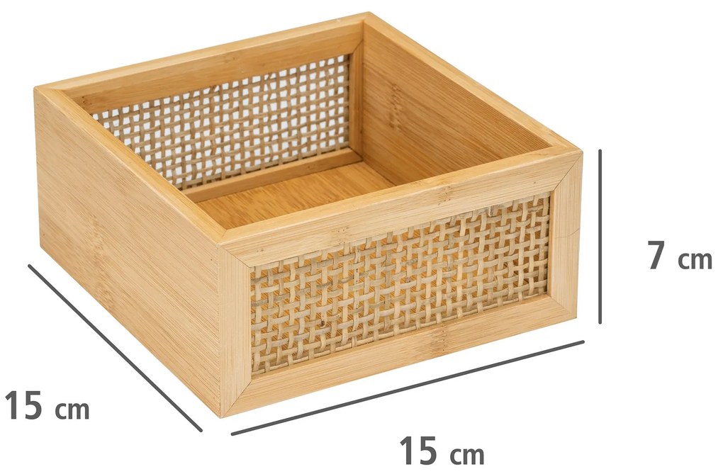 Taca na kosmetki ALLEGRE BAMBOO, 15 x 7 x 15 cm, WENKO