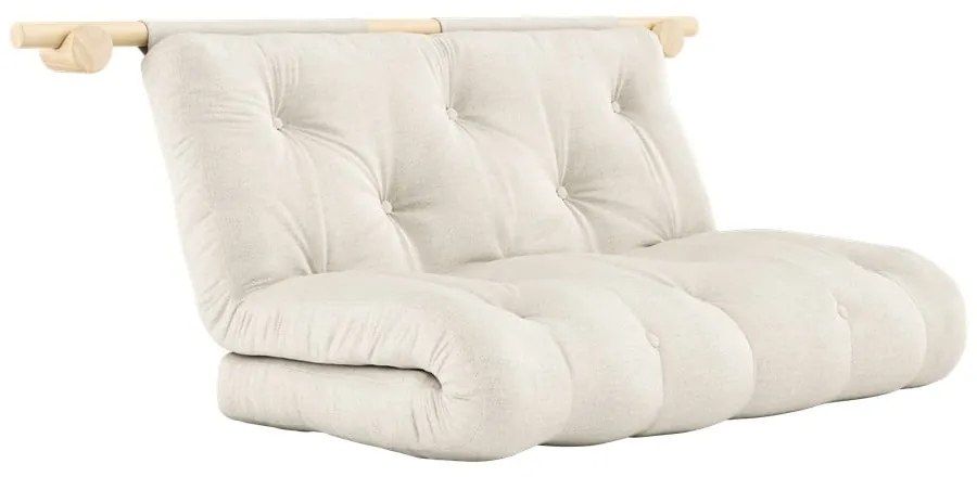 Lniana rozkładana sofa w naturalnym kolorze 135 cm Hooked – Karup Design