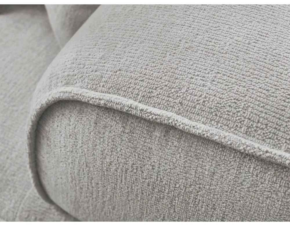 Jasnoszara sofa z tkaniny szenilowej 237 cm Whesley – Bobochic Paris