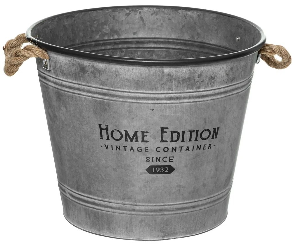 Osłonka zinc, wiaderko vintage, Ø 38 cm