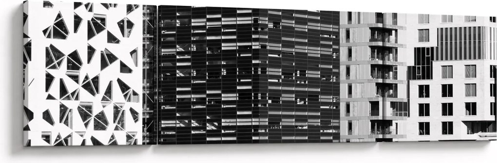 Obraz architektury czarno-białej (170x50 cm)