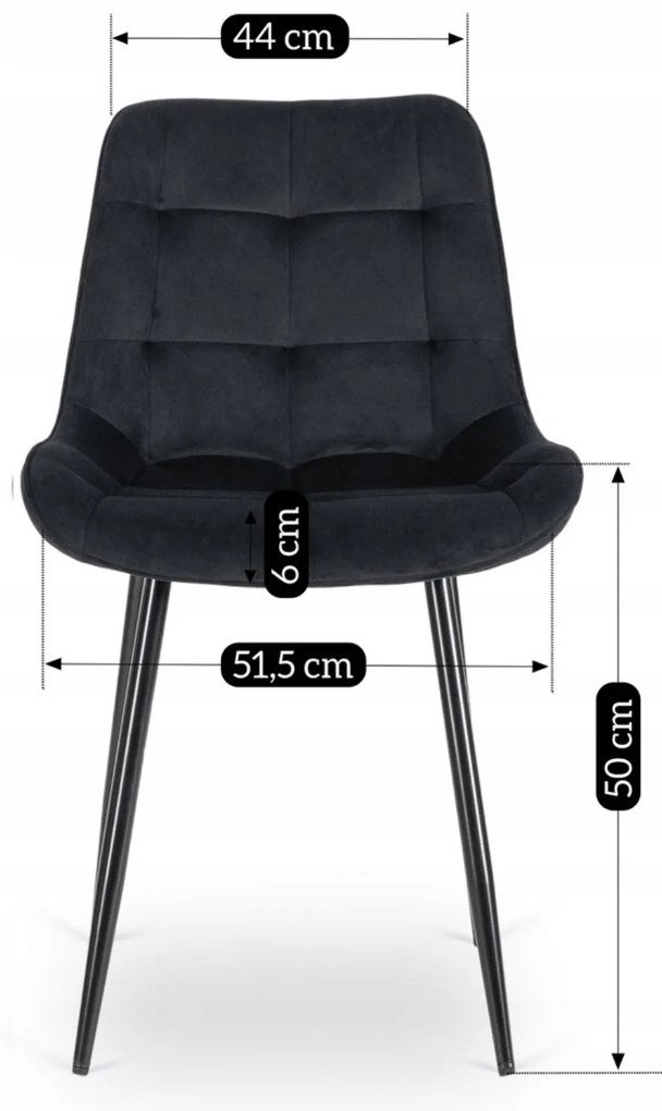 Zestaw Stół Kwadratowy Rozkładany MAX 80-160 cm Dąb Craft/Czarny i 6 Krzeseł Tapicerowanych CHRIS Czarne Nowoczesne