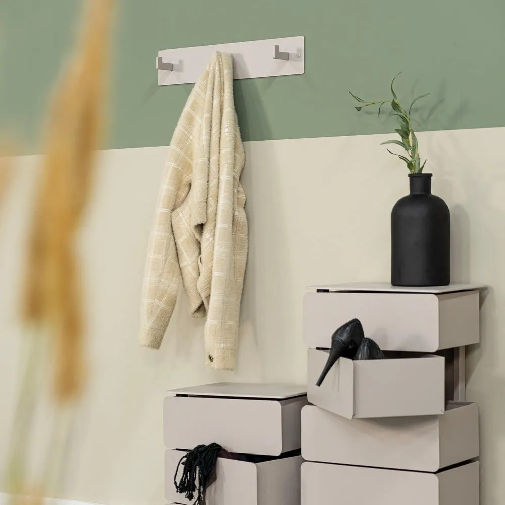 Szarobrązowy metalowy wieszak ścienny 50 cm Leatherman – Spinder Design