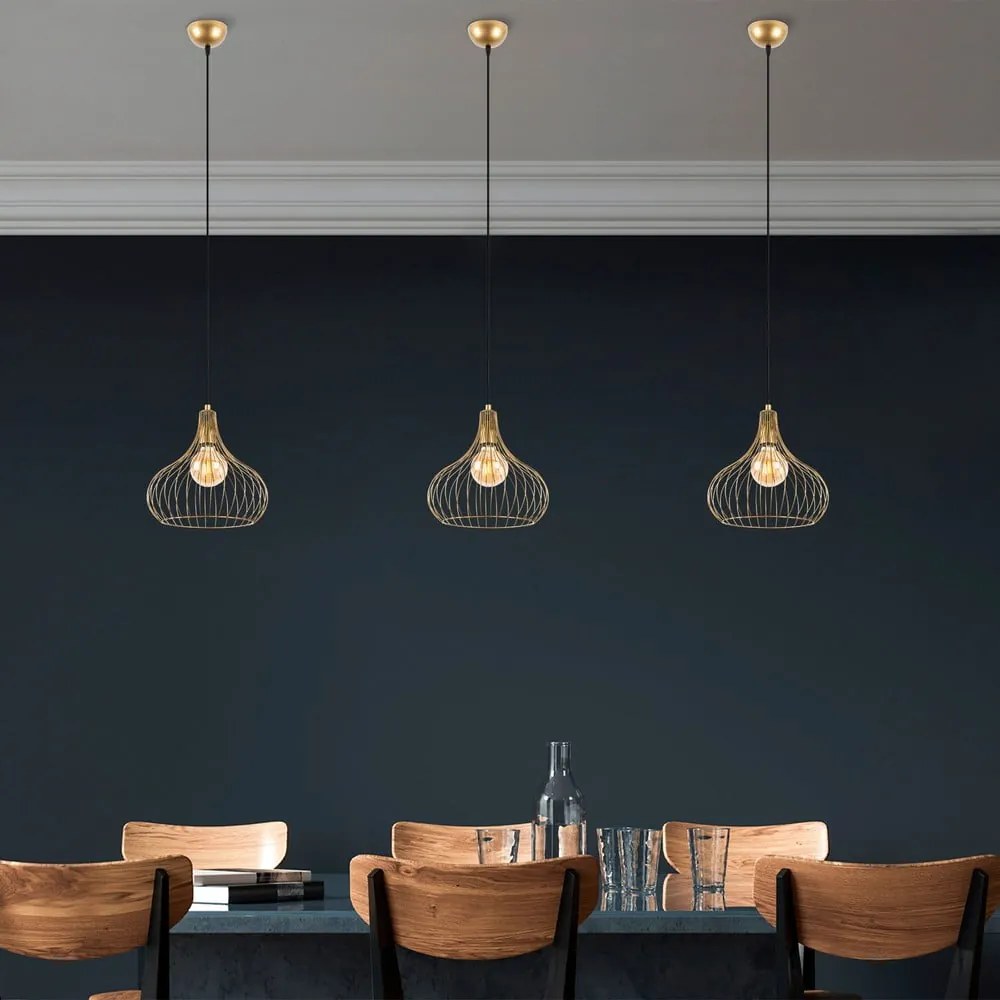 Lampa wisząca z metalowym kloszem ø 22 cm Teldemia – Opviq lights