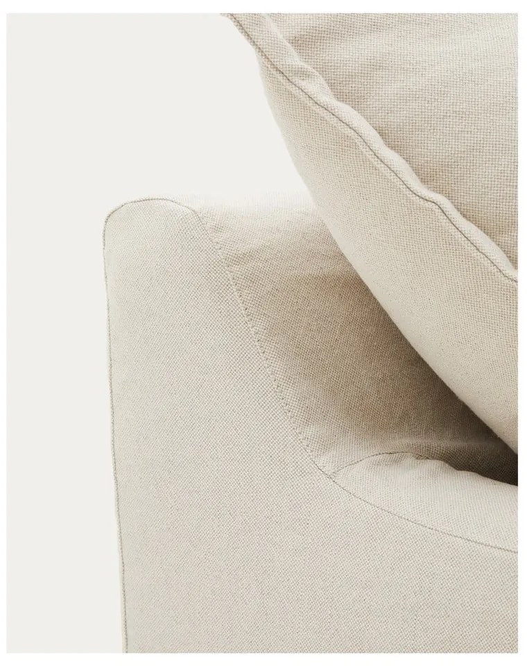 Beżowa lniana sofa 230 cm Zenira – Kave Home