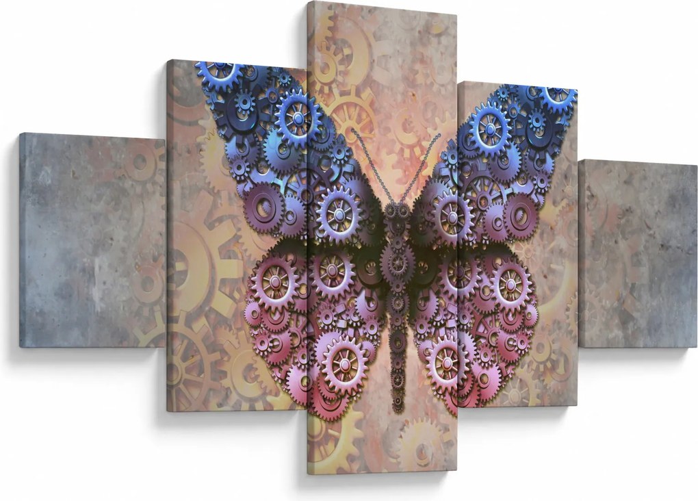 Obraz - Steampunk motyl (125x70 cm)