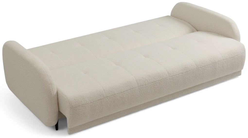 Wersalka Linda rozkładana do salonu - beżowa boucle Lambi 8