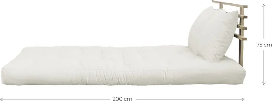 Sofa rozkładana z lnianym obiciem Karup Design Shin Sano Natural/Linen