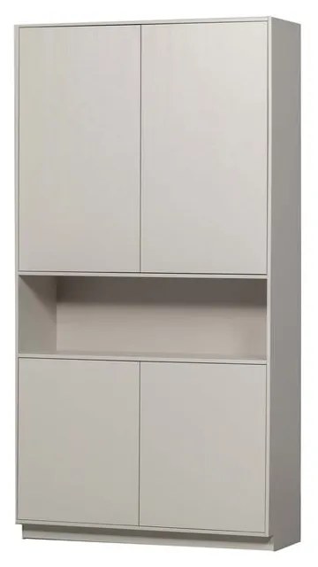 Jasnoszara szafka z litego drewna sosnowego 110x210 cm Finca – WOOOD