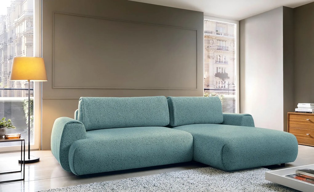 Szaroniebieski narożnik w stylu nowoczesnym T6-M07