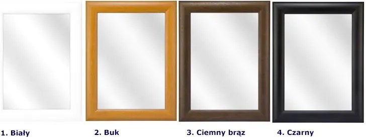 Ciemnobrązowe lustro drewniane wiszące A4-K59