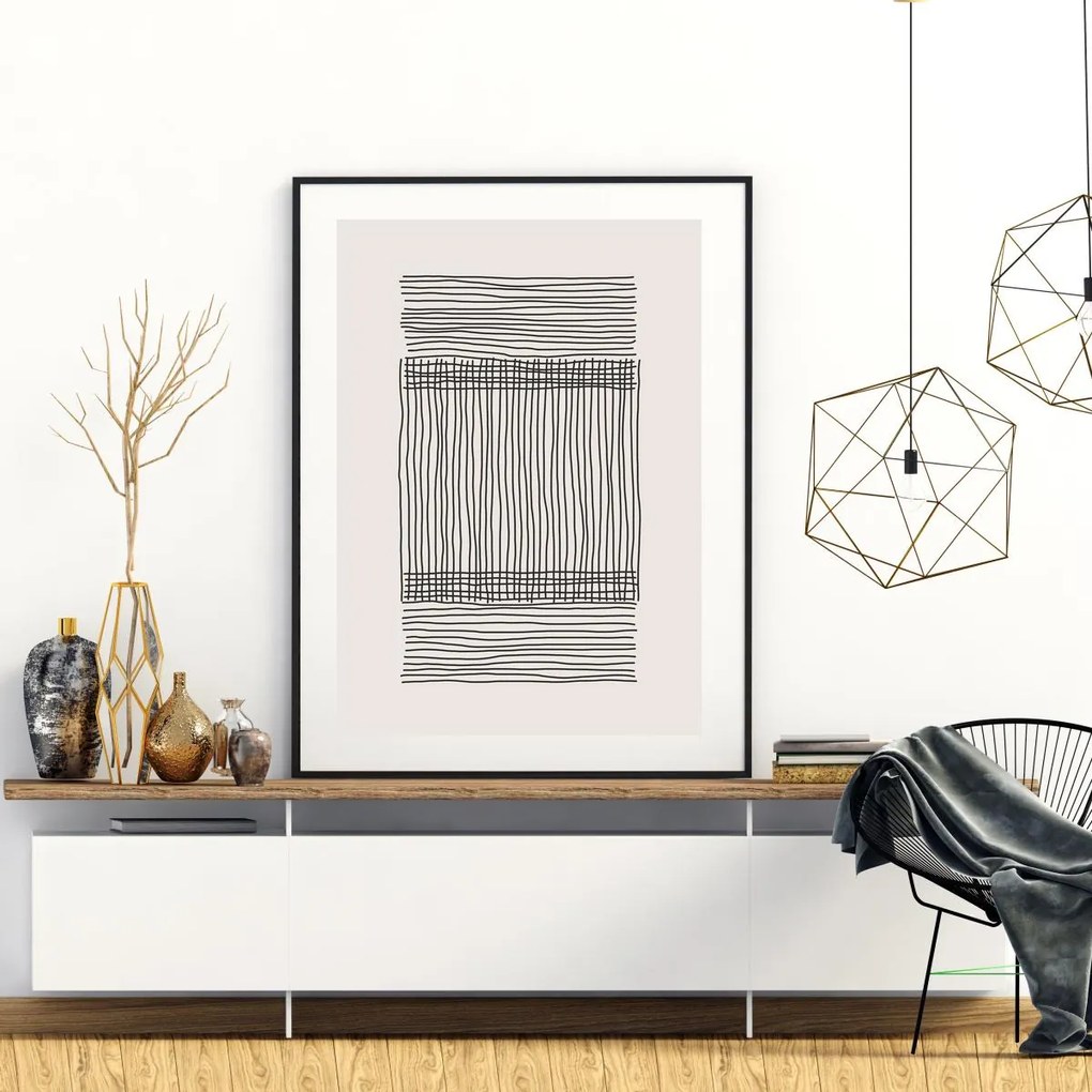 Plakat - Abstrakcja linii (A4)
