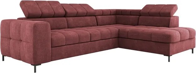 Narożnik PABLOS układ L strona Prawa w tkaninie VOGUE 08 regulowane zagłówki z funkcją spania