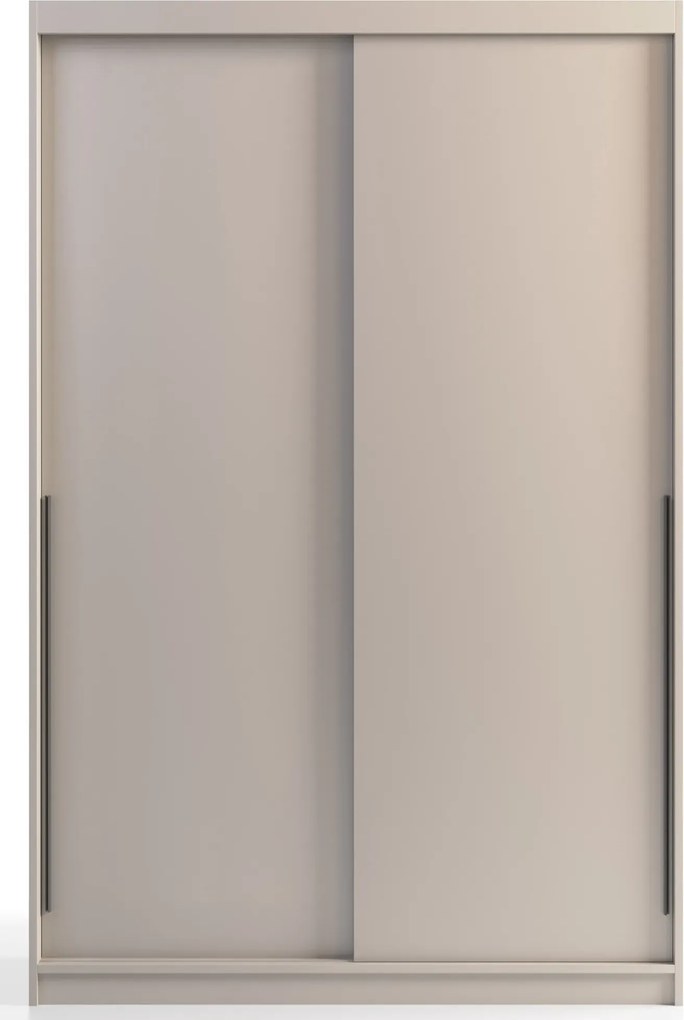 Kaszmirowa dwudrzwiowa szafa przesuwna z szufladami 140 cm P9-A05