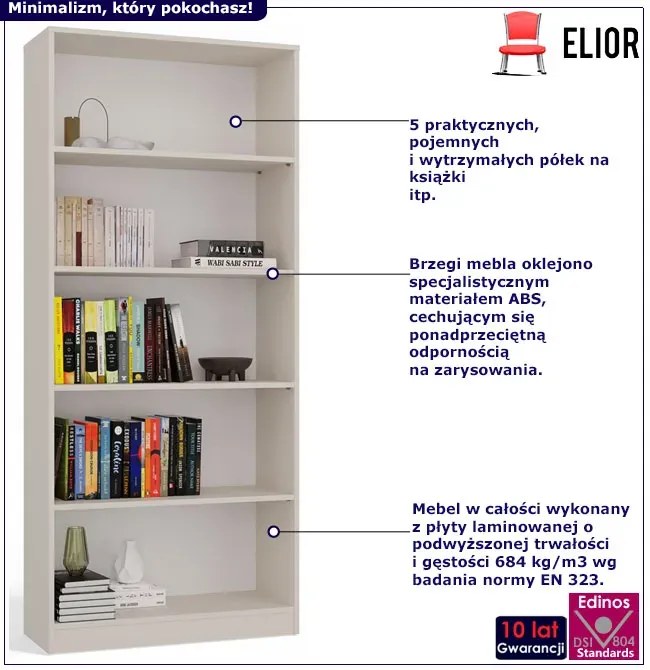 Kaszmirowy regał nowoczesny 80 cm F3-R29