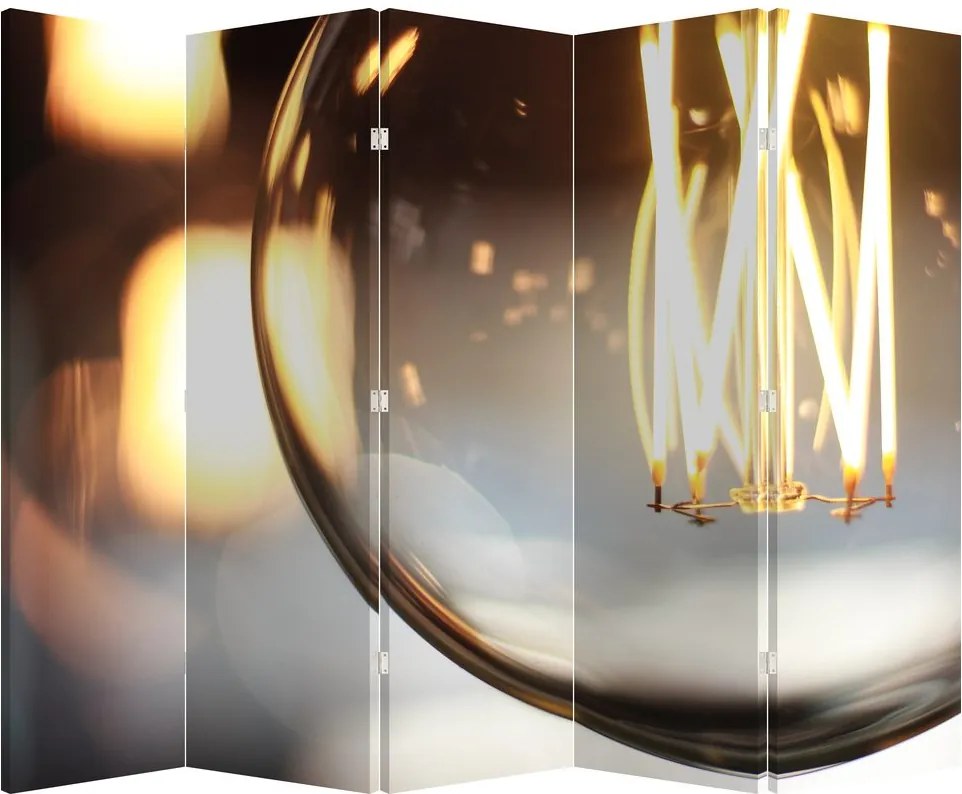 Parawan - Świecąca żarówka (210x170 cm)