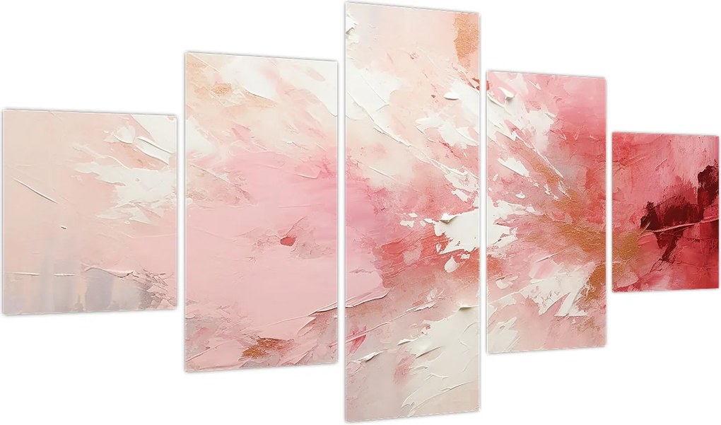 Obraz - Różowa abstrakcja (125x70 cm)
