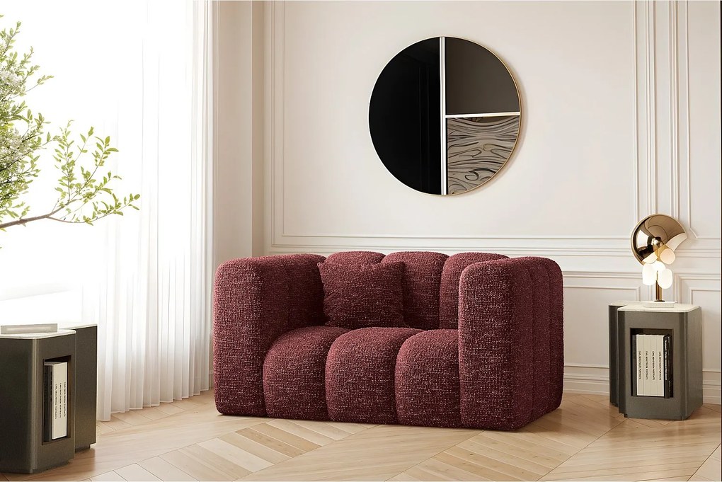 Fotel Grand, tkanina Haga, Bordowy