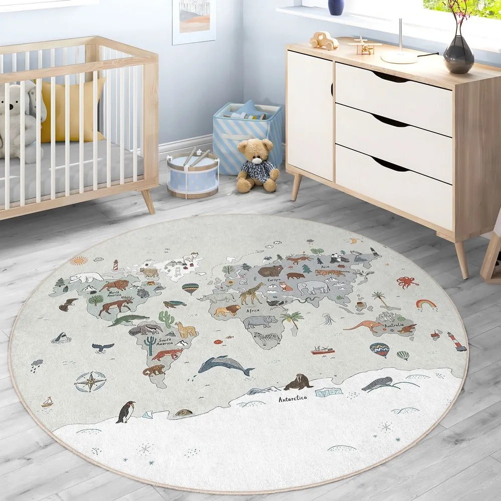 Dziecięcy dywan do zabawy odpowiedni do prania ø150 cm Big World – Mila Home