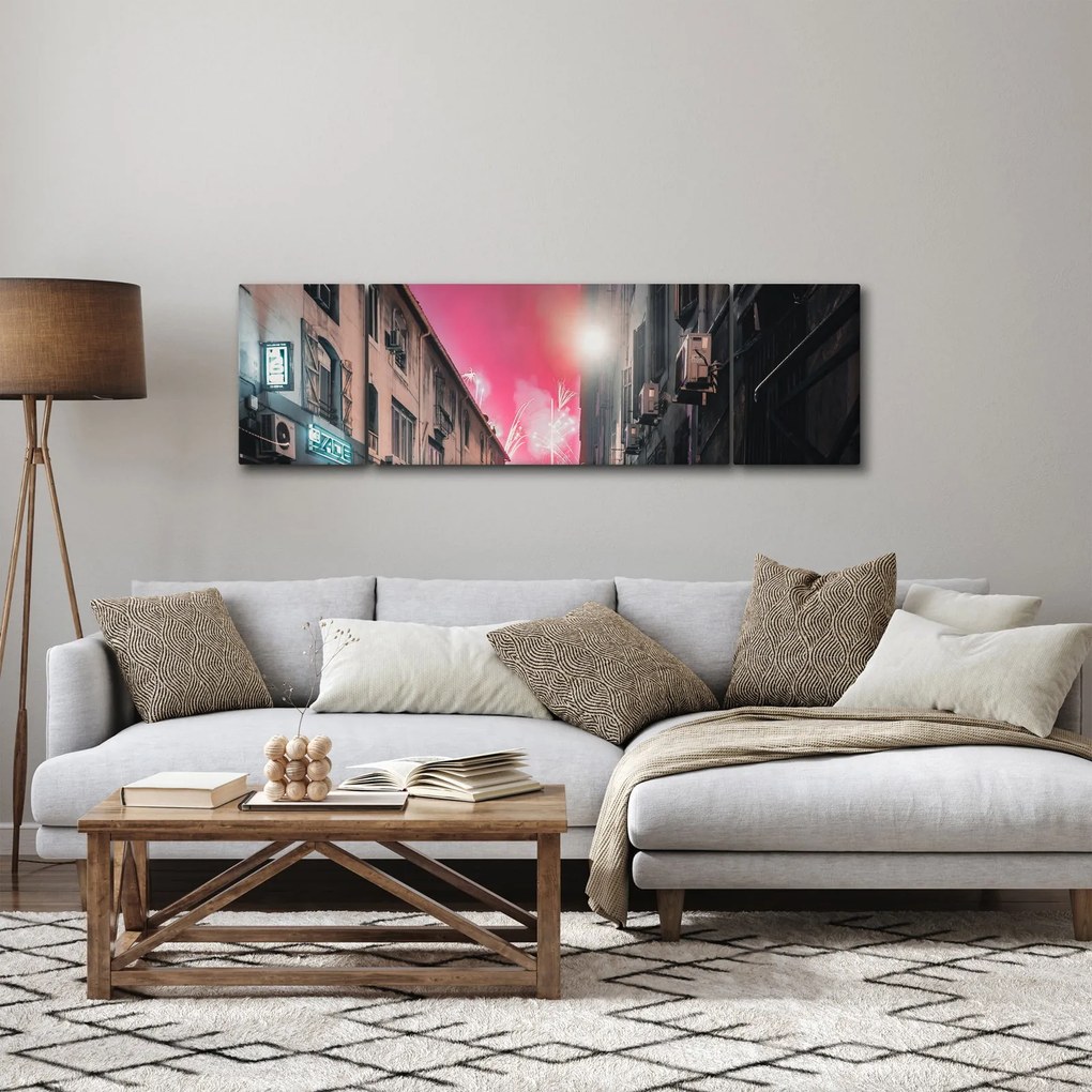Obraz fajerwerków w Marsylii (170x50 cm)