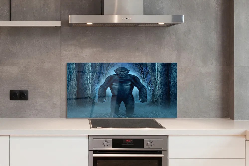 Szklany Panel Goryl wśród Leśnych Drzew