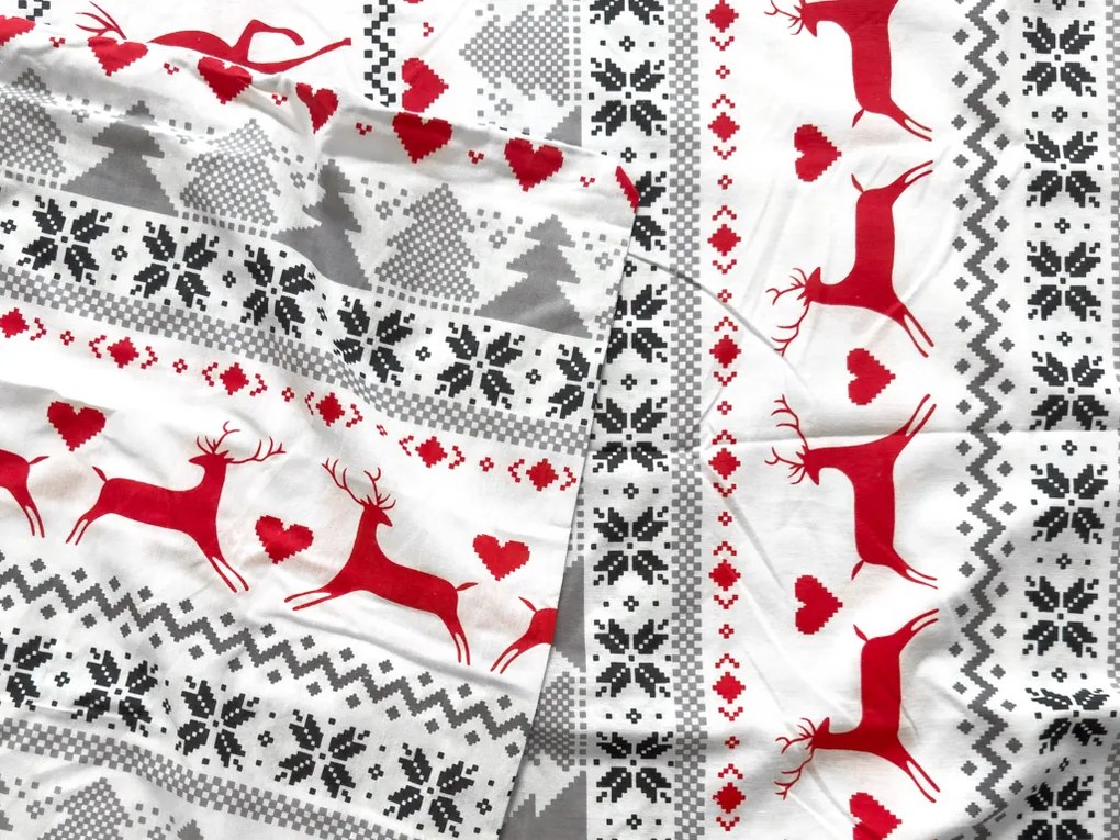 PrzytulneMieszkanie.pl PrzytulneMieszkanie.pl Pościel flanelowa DEER DREAMS białe Rozmiar pościeli: 70 x 90 cm | 140 x 200 cm