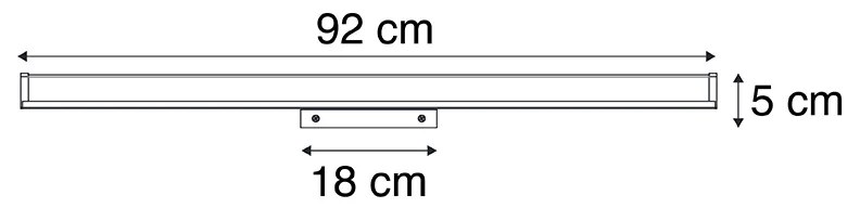 Nowoczesna lampa ścienna do łazienki stal 92 cm IP44 - Cascada Nowoczesny Oswietlenie wewnetrzne