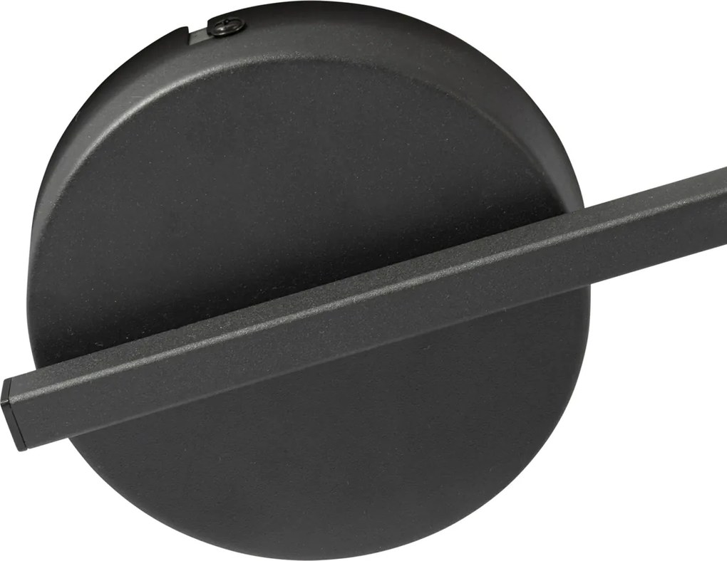 Reflektor sufitowy czarny GU10 50 mm 3-punktowy okrągły z podświetleniem i przełącznikiem 3-stopniowym - Back Up