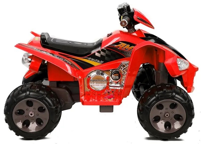 Quad na akumulator duże koła czerwony