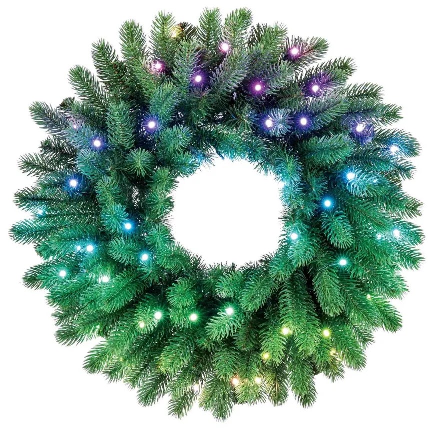 Twinkly GD20P4425P00 - LED RGB 50x, 60 cm, Wi-Fi, ściemniany wieniec świąteczny