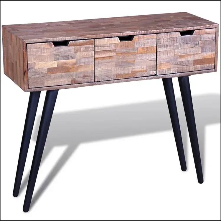 Drewniana konsola z trzema szufladami S0-K28