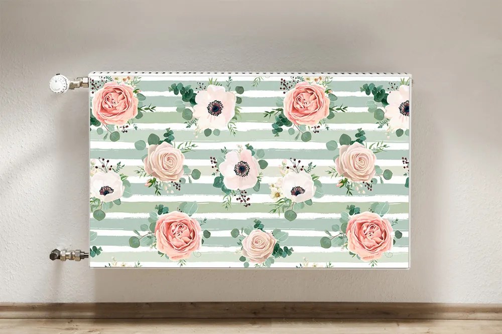 Magnes dekoracjny na kaloryfer Pasiaste róże