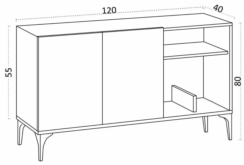 Szafka Oscar Sapphire Oak and Black