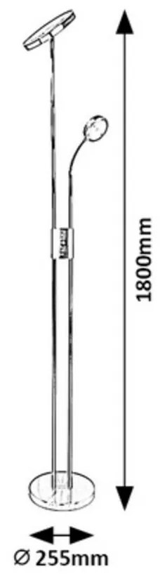 Rabalux 3240 Ophus stojąca lampa podlogowa LED, czarny