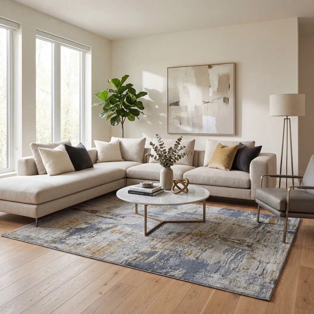 Niebieski/beżowy dywan 115x170 cm Springs – Universal