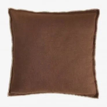 Kwadratowa Poduszka 40x40 Cm Z Bawełny I Lnu Angola Brązowy Coffee - Sklum