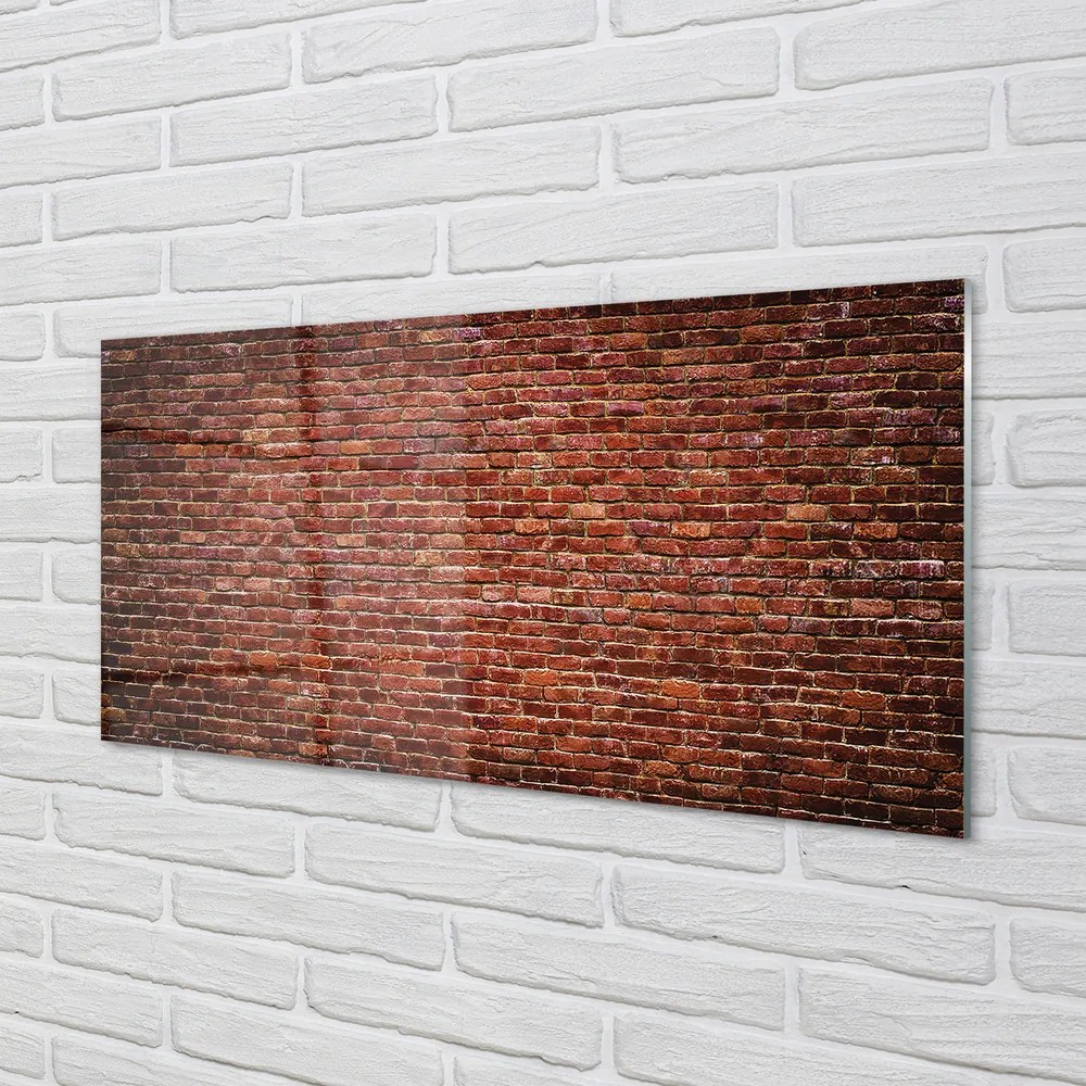 Szklany Panel Cegła mur vintage