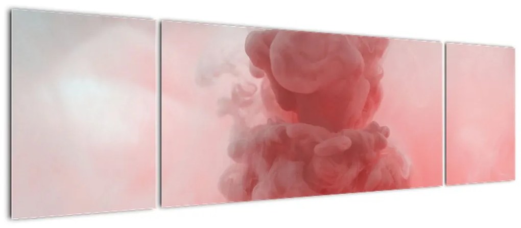 Obraz czerwonego dymu (170x50 cm)