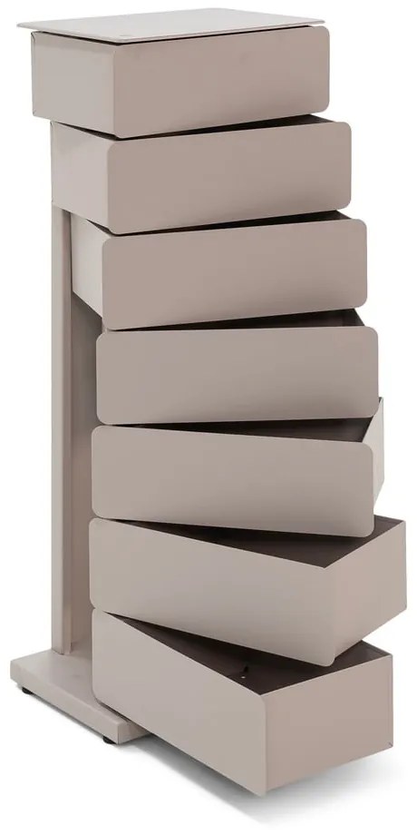Szarobeżowa metalowa komoda 37x98,5 cm Joey – Spinder Design