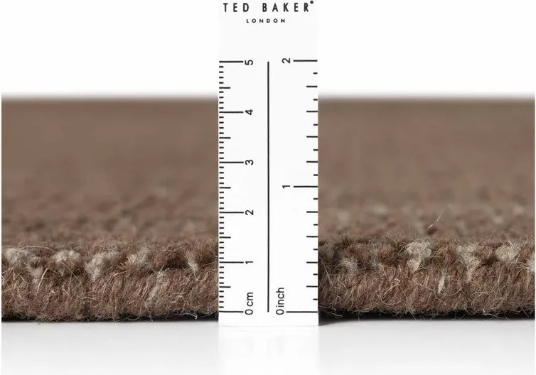 Brązowy wełniany okrągły dywan tkany ręcznie ø 160 cm Greenwich – Ted Baker