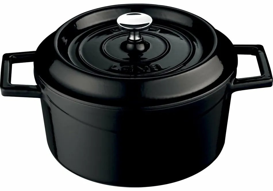 LAVA Metal garnek żeliwny, średnica 28 cm, czarny, 6,7 l