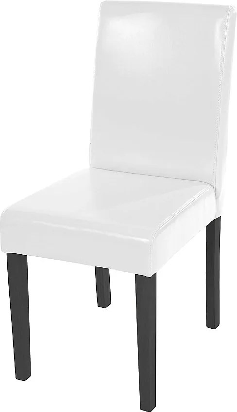 Krzesło do jadalni Littau,  biały, ciemne nogi